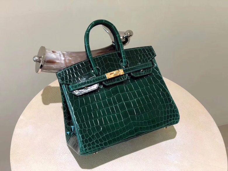 高品質エルメス クロコダイル 手作り BIRKIN バーキン25 ZF2001P