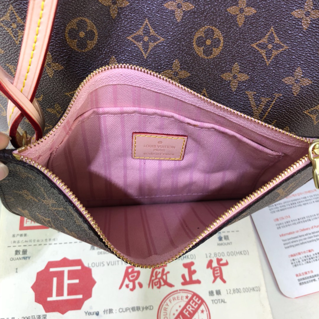 LV ルイヴィトン Lサイズ モノグラム トートバッグ ポーチ付き