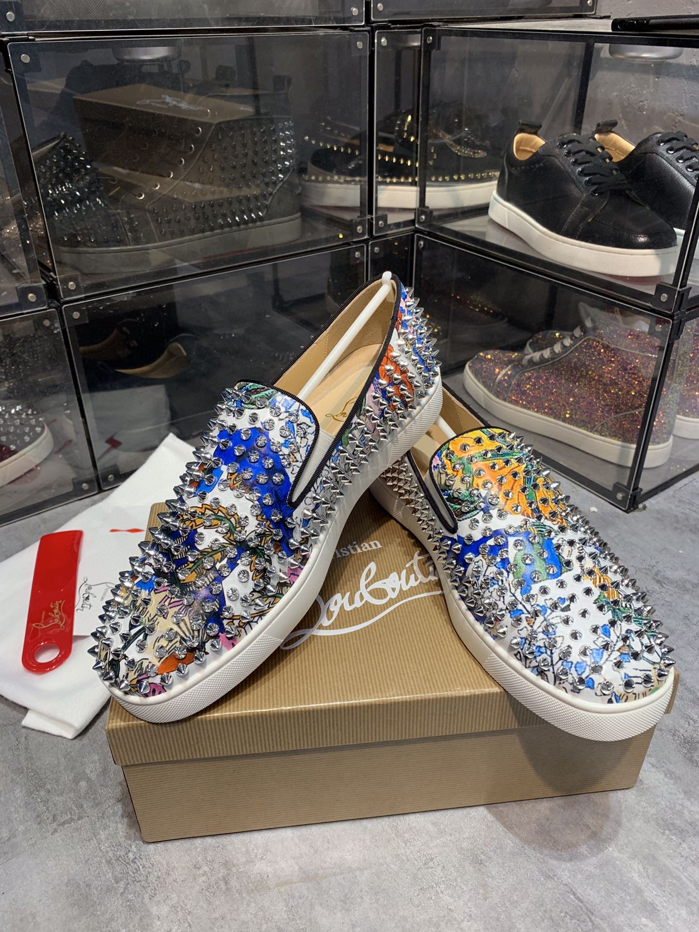 クリスチャン ルブタン(CL) 高品質 男女兼着 ローファー スリッポン