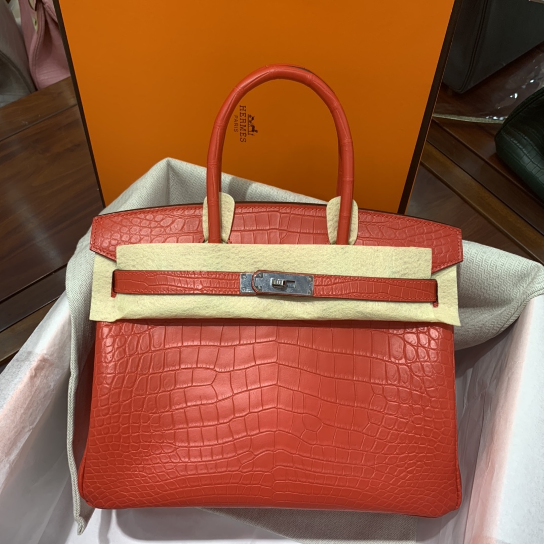 高品質エルメス クロコダイル 手作り BIRKIN バーキン30 TD2001P