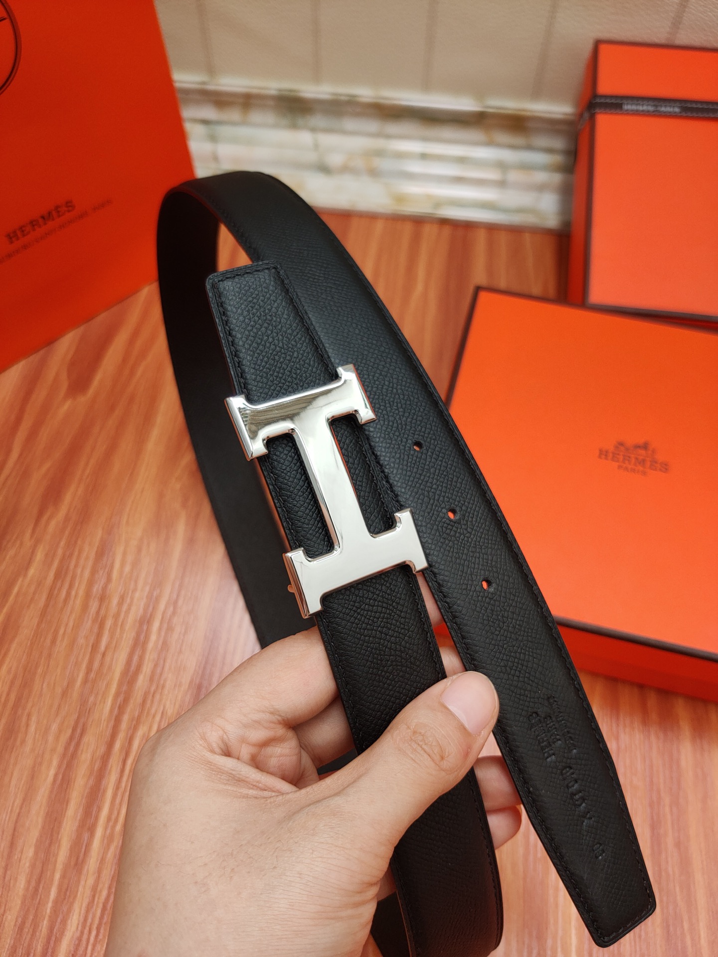 HERMES/エルメス 両面仕立てベルト サンチュール WJ