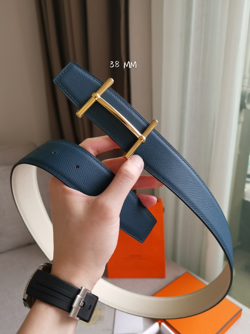 HERMES/エルメス 両面仕立てベルト サンチュール WJ
