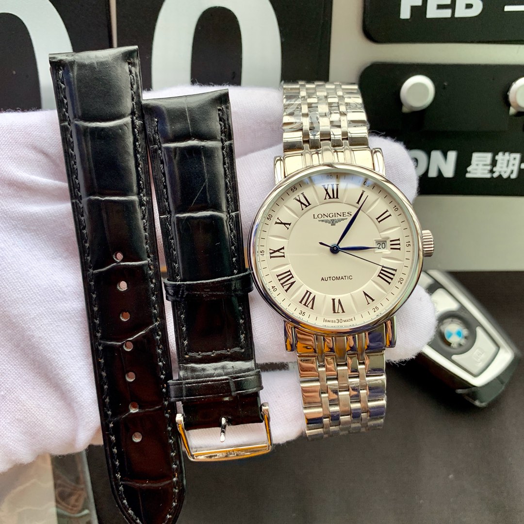 ロンジン(LONGINES)腕時計 メンズ 40mm 自動巻き LON