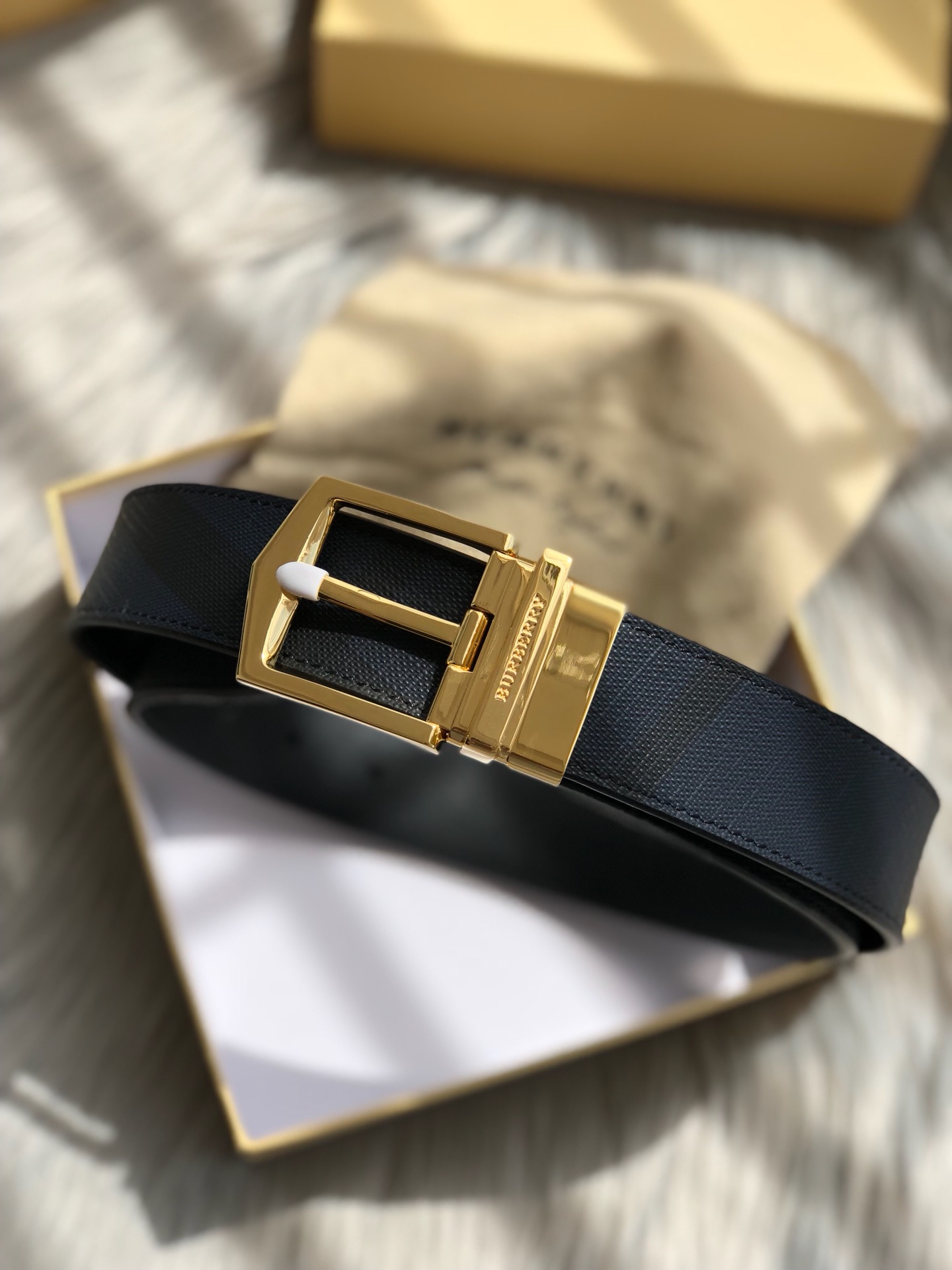 BURBERRY バーバリー ベルト サンチュール 両面仕立 WJ