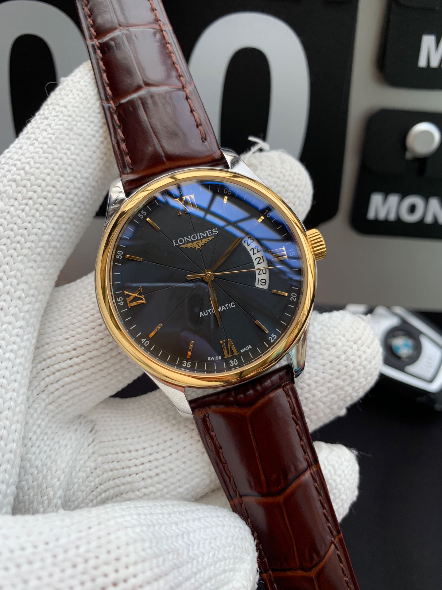 ロンジン(LONGINES)腕時計 メンズ 40mm 自動巻き LON