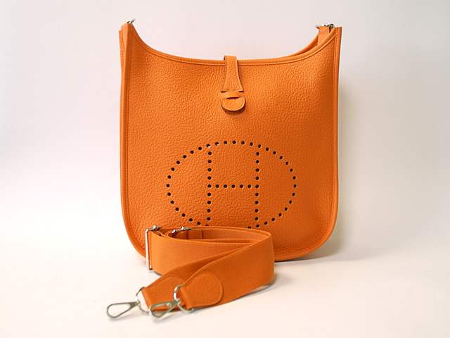 HERMES エルメス エヴリン3 オレンジ PM トリヨン シルバー金具H35097 N刻
