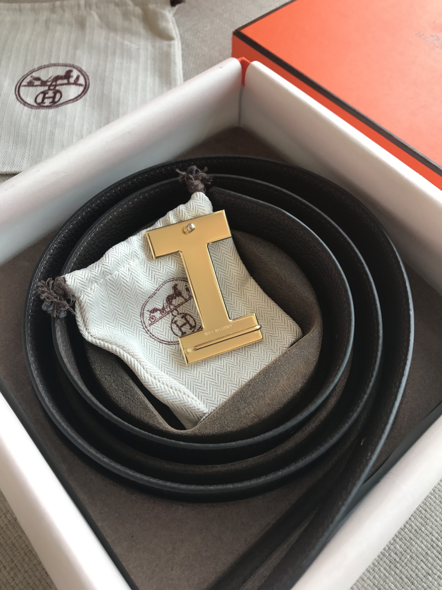 HERMES/エルメス 両面仕立てベルト サンチュール WJ
