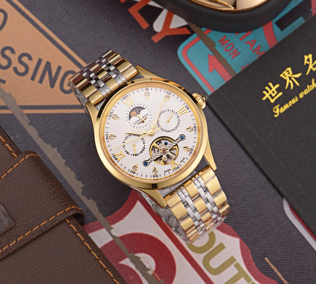 ロンジン(LONGINES)腕時計 メンズ 42mm 自動巻き LON
