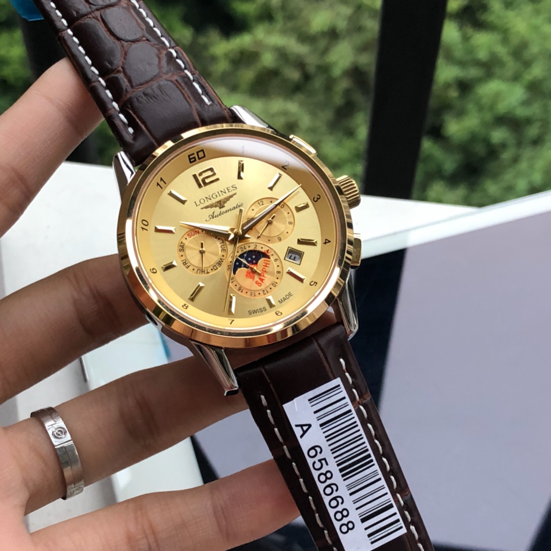 ロンジン(LONGINES)腕時計 メンズ 42mm 自動巻き LON