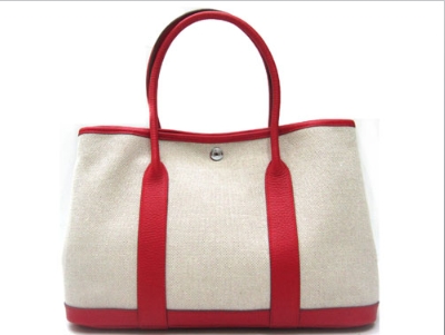 エルメス　ガーデンパーティPM トワルアッシュ/パルシュマン×レッドhermes600316