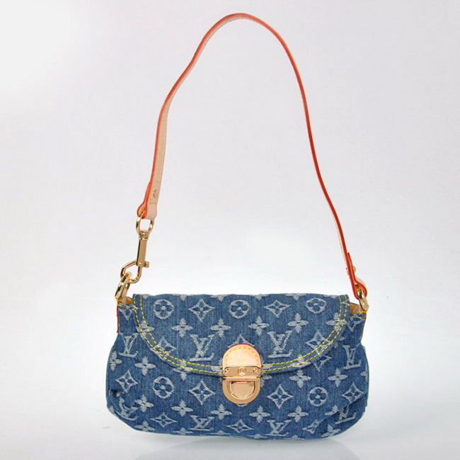 ルイヴィトン モノグラム デニム ミニプリーティ ブルー M95050 LOUIS VUITTON