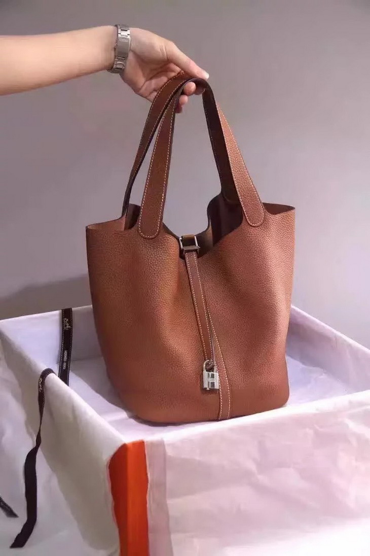 特N品 原版皮系列 最高級 エルメス ピコタンロックMM/PM 金具シルバー HBN22/HBN18(N)